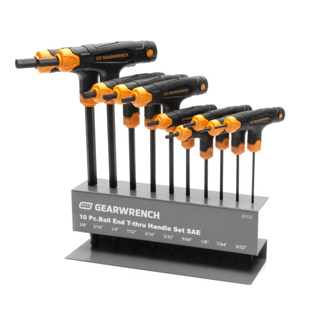 GEARWRENCH SAE Ball End T Handle Hex Key Set 10pc, large image number 1