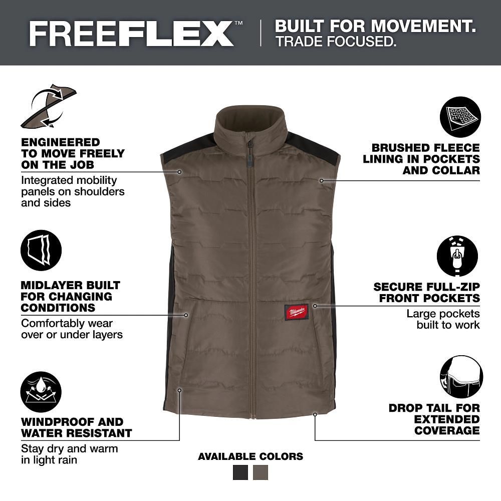 Milwaukee FREEFLEX Lightweight Insulated Vest, large image number 2