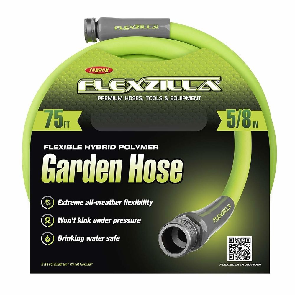 Flexzilla 5/8in x 75' ZillaGreen Garden Hose with 3/4in GHT ends, large image number 2