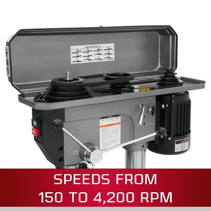 JET JDP-20MF Floor Drill Press 1-1/2 HP 1Ph 115/230 V, large image number 2