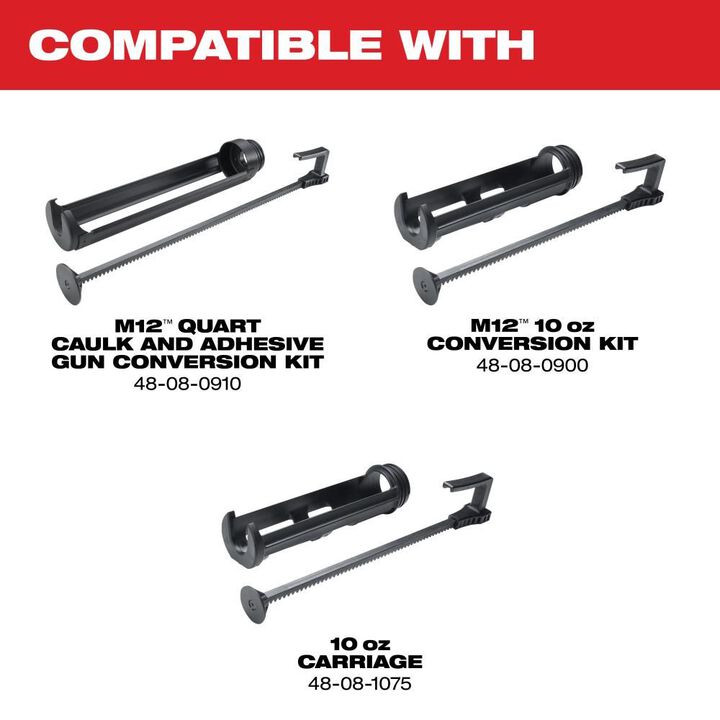 Milwaukee M12 10 oz Caulk Gun (Bare Tool), large image number 1