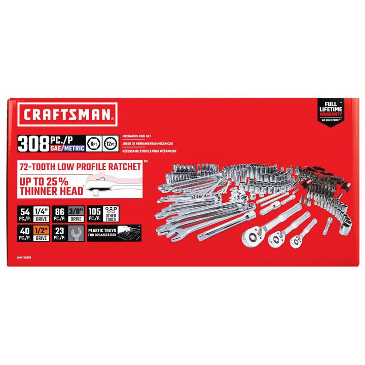 CRAFTSMAN Mechanics Tool Set, 308pc, large image number 4