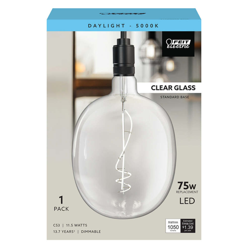 Feit Electric 11.5W 1050 Lumens Cylinder E26 Base Vintage Edison LED Bulb White, large image number 2