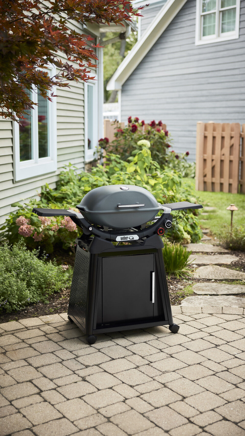 Weber Q2800N+ Gas Grill (Liquid Propane) with Stand Bundle, Charcoal Grey, large image number 2