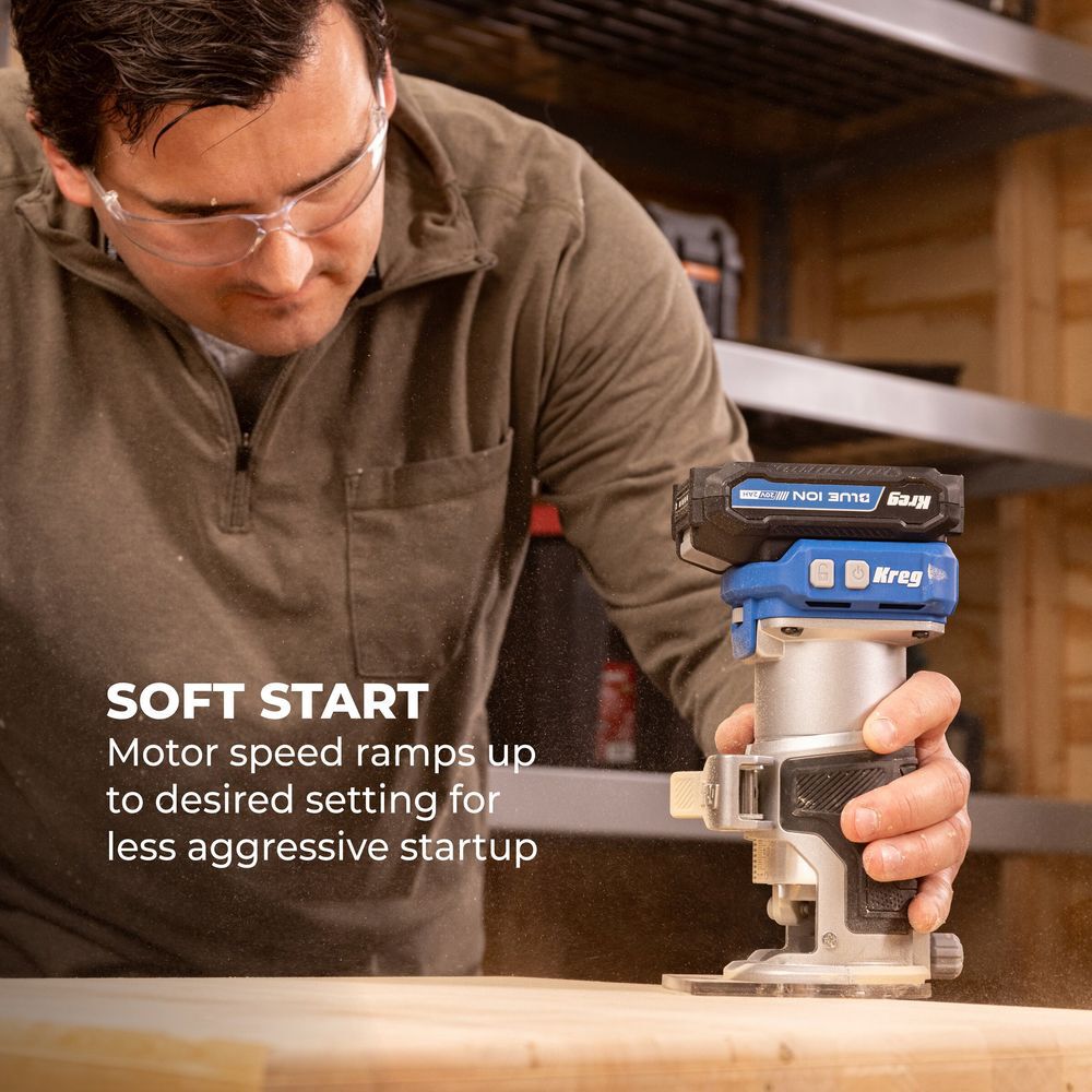 Kreg 20V Ionic Drive 1/4 Inch Trim Router (Bare Tool), large image number 6