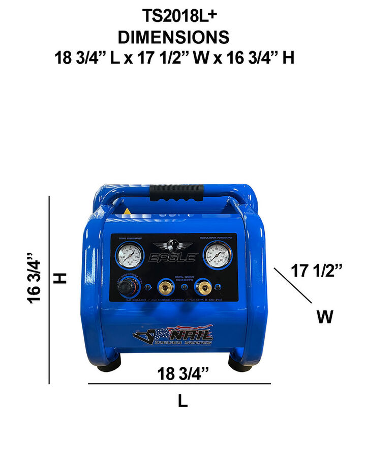 Eagle Compressor 2HP 4.2 Gallon Twin Stack Air Compressor, large image number 2