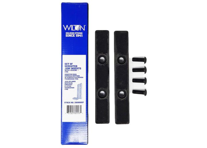 Wilton 6-1/2 Inch Steel Replacement Serrated Vise Jaw Set with Screws