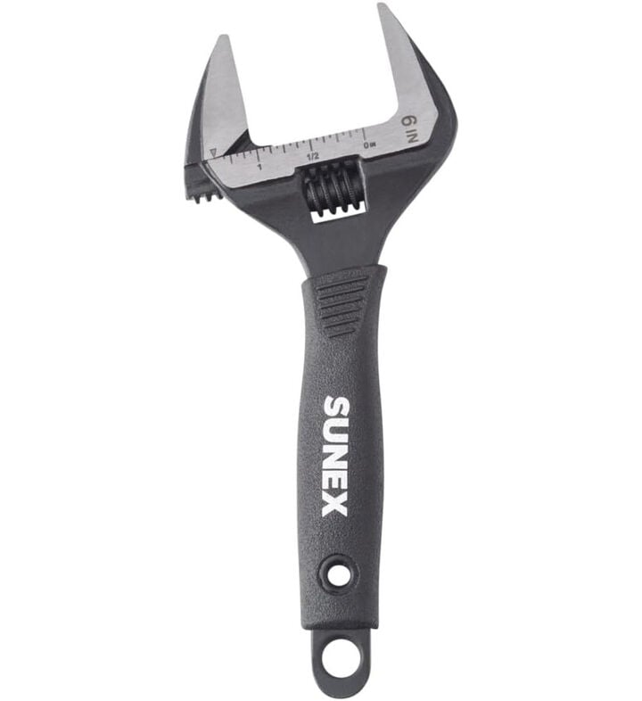 Sunex 6 Inch Wide Alloy Steel Jaw Adjustable Wrench, large image number 1