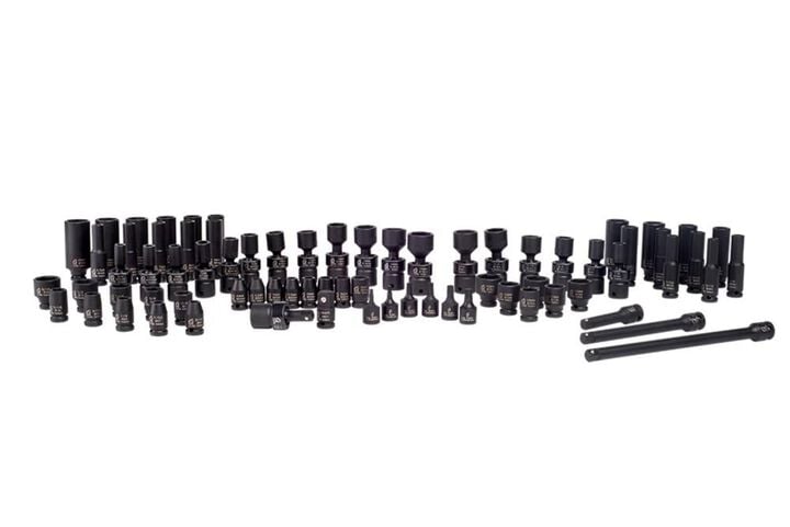 Sunex 74 pc. 1/4 In. Drive SAE & Metric Master Impact Socket Set, large image number 9