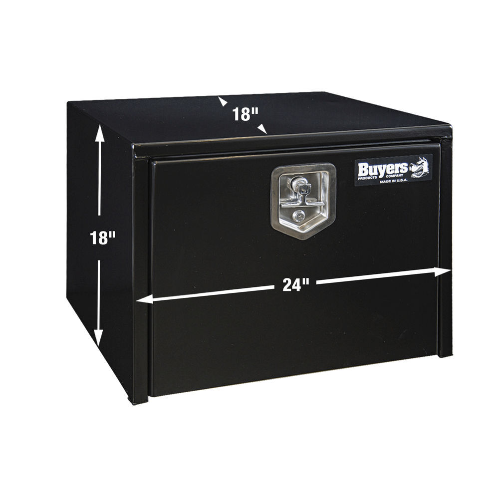 Buyers Products Company 18x18x24 Inch Black Steel Underbody Truck Box, large image number 9