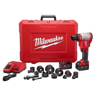 Milwaukee M18 FORCE LOGIC 10-Ton Knockout Tool 1/2 in. to 2 in. Kit