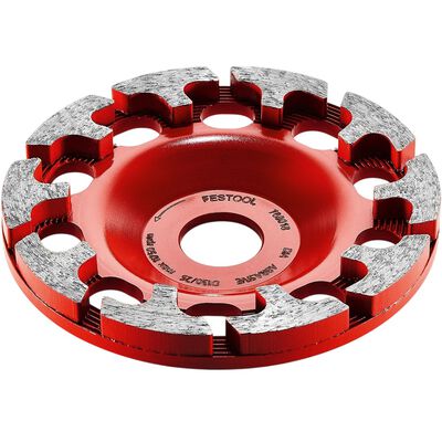 DIA ABRASIVE-D130 130 Milimeter Single Row Segmented Rim Diamond Cup Disc for Concrete and Sand-Based Materials