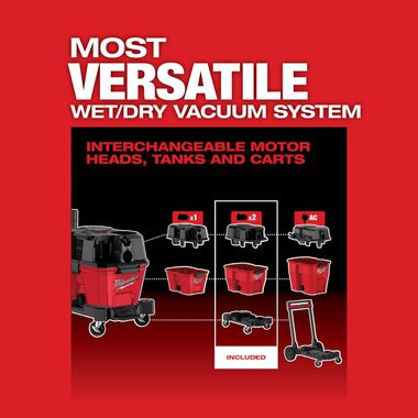 Milwaukee M18 FUEL 9 Gallon Dual-Battery Wet/Dry 36V Vacuum, Reconditioned (Bare Tool), large image number 5