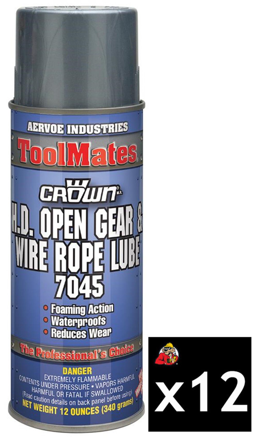 Crown H.D. Open Gear & Wire Rope Lube Pack of 12 – ATB000011642