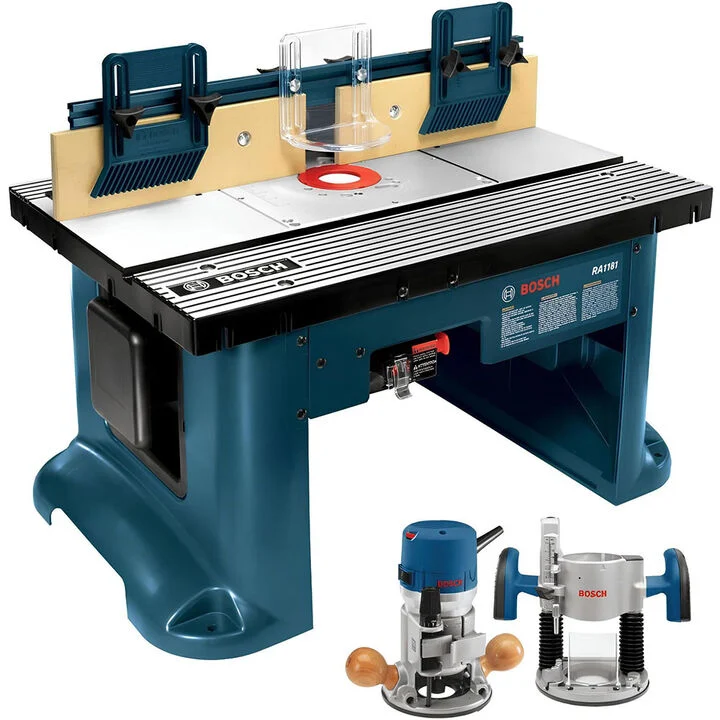 Bosch Benchtop Router Table with 2.25 HP Combination Plunge and Fixed Base Router Bundle