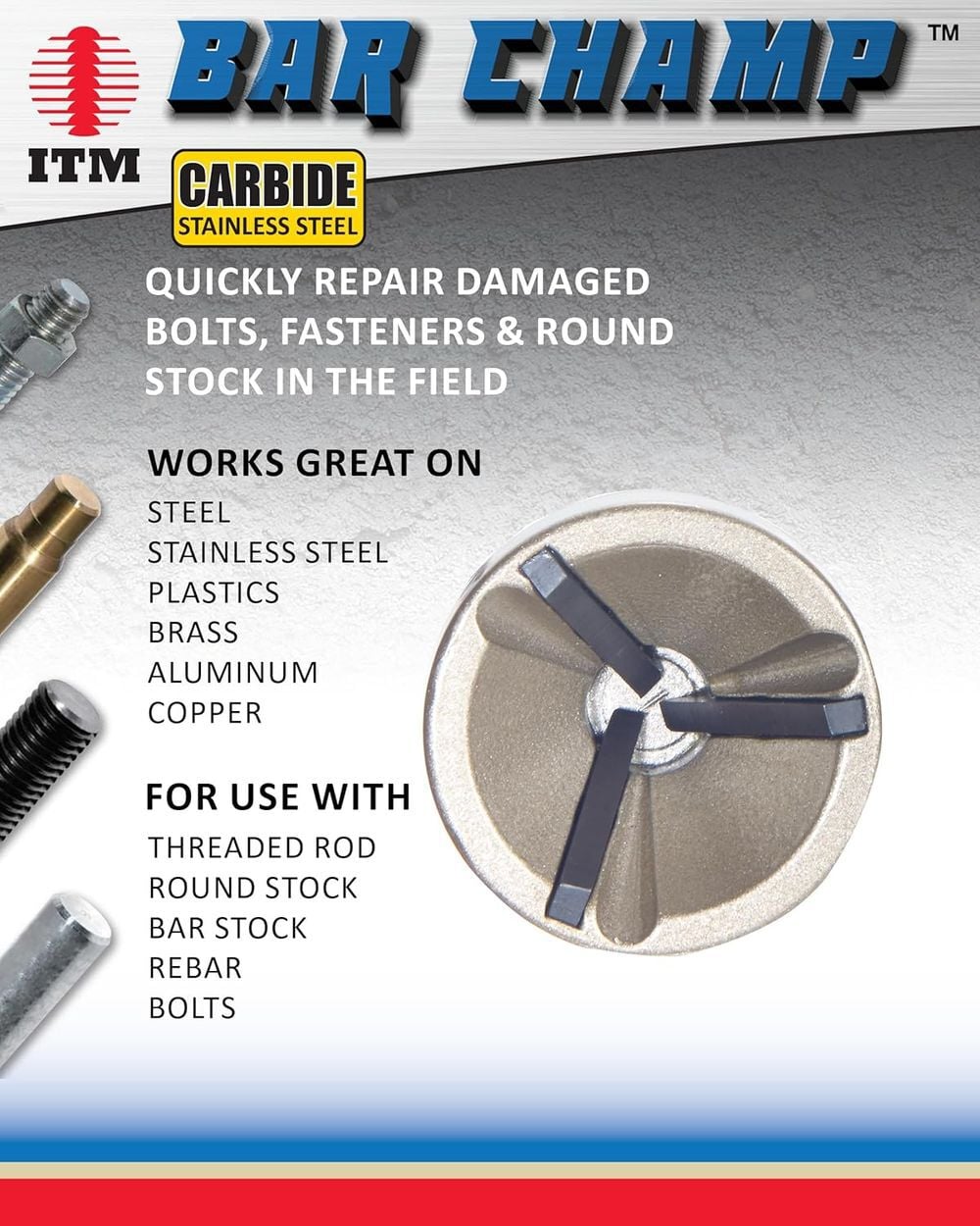 ITM Small 1/8 - 3/4 Inch Carbide Blade Bar Champ Outside Reamer, large image number 4