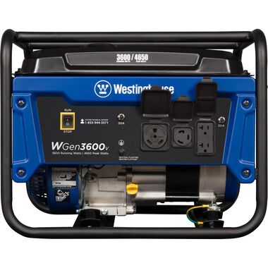 Westinghouse Outdoor Power 3600 Running Watt Portable Gas Powered Generator with RV Ready TT-30R 30 Amp Receptacle, large image number 5