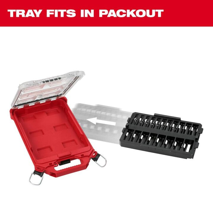 Milwaukee SHOCKWAVE Impact Duty Socket 3/8 Dr 19pc Tray Only, large image number 5