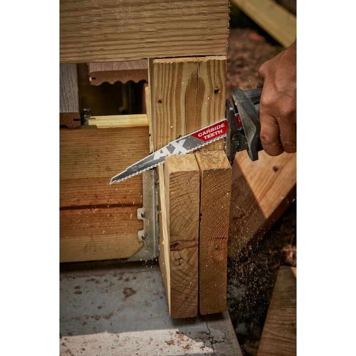 Milwaukee The Ax with Carbide Teeth SAWZALL Blade 6 in. 5T 5PK, large image number 12