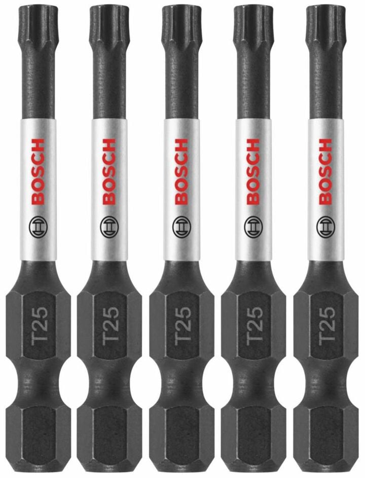 Bosch Impact Tough 2 Inch Torx #25 Power Bits 5 Piece
