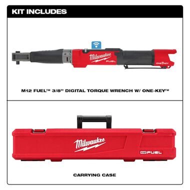 Milwaukee M12 FUEL 3/8inch Digital Torque Wrench with ONE-KEY (Bare Tool), large image number 1
