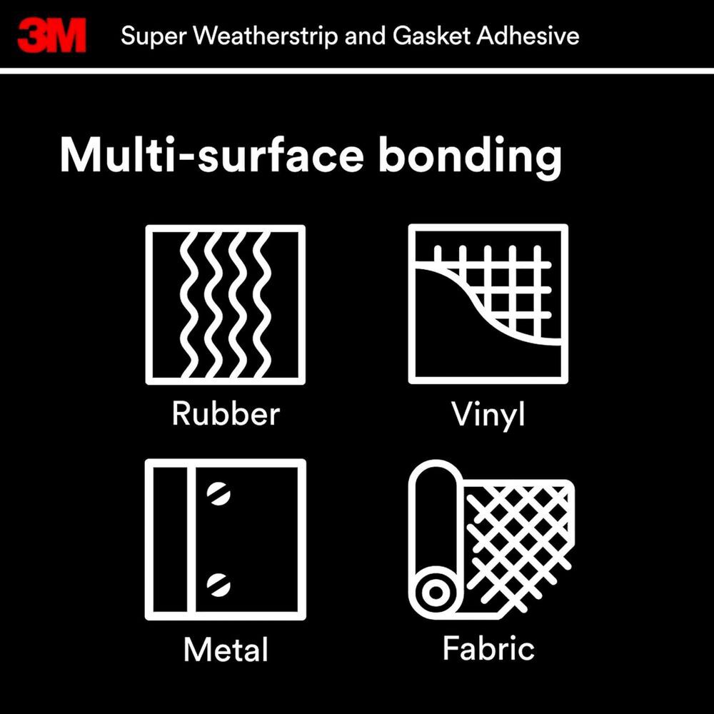 3M Bondo 5 Oz Tube Super Weatherstrip and Gasket Adhesive, Black, large image number 8