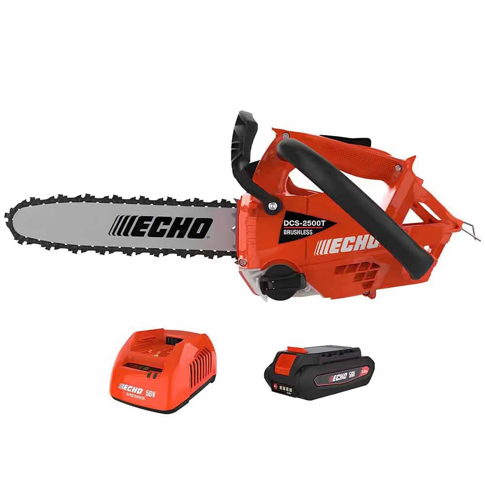 Echo 56V 12inch Chainsaw Bar & Chain 50.4V 2.5Ah Battery Powered Kit – DCS-2500T-12R1
