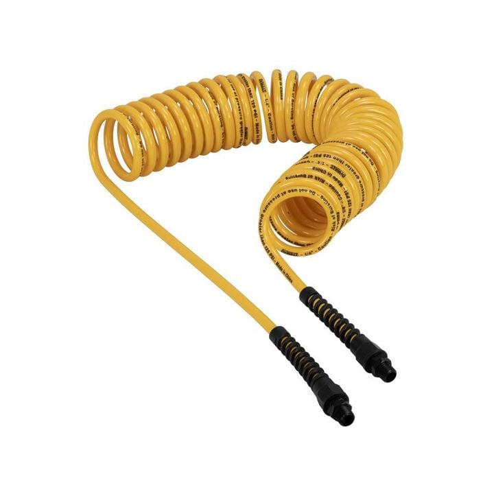 DEWALT 25 Ft. x 1/4 Inch MNPT Polyurethane Recoil Air Hose