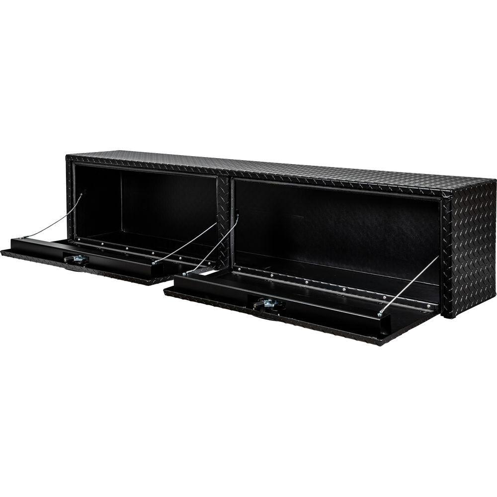 Buyers Products Company 18x16x88 Textured Matte Black Diamond Tread Aluminum Topsider Truck Box, large image number 4