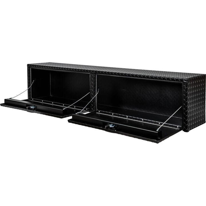 Buyers Products Company 18x16x88 Textured Matte Black Diamond Tread Aluminum Topsider Truck Box, large image number 3