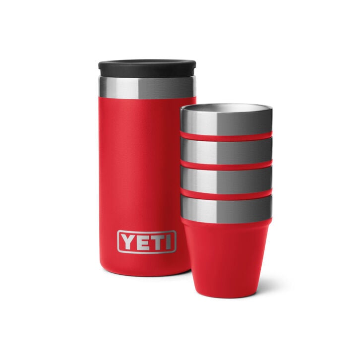 YETI 1.7 Oz Shot Glasses with Carrying Case Rescue Red