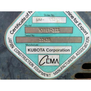 Kubota Super Series KX161-3SS Diesel Mini Excavator - Used 2007, large image number 13