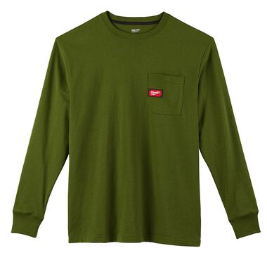Milwaukee Heavy Duty Green Pocket Long Sleeve T-Shirt - 2X, large image number 0