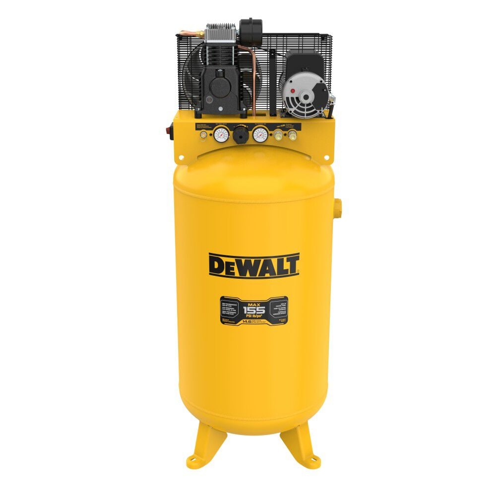 DEWALT 80-Gallon High-Flow 5 HP 155 PSI Cast Iron Oil-Lubricated Belt Drive Stationary Air Compressor, large image number 1
