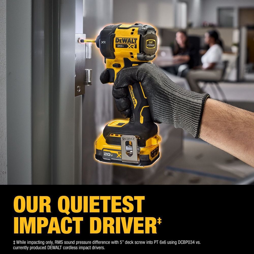 DEWALT 20V MAX XR 1/4 Inch Quiet Hydraulic Impact Driver Kit, large image number 6