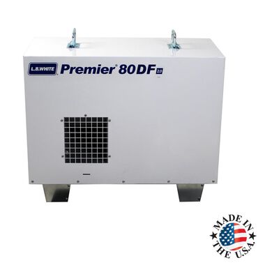 LB White Premier Enclosed flame Ductable Dual Fuel - LP/NG 80k BTU heater