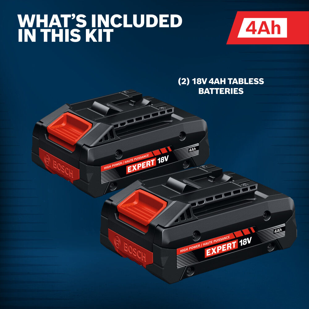 Bosch 18V 4 Ah High Power Battery 2 Pack, large image number 2