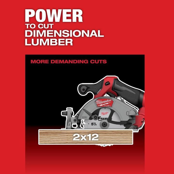 Milwaukee M12 FUEL 5-3/8 Inch Circular Saw Kit, large image number 4