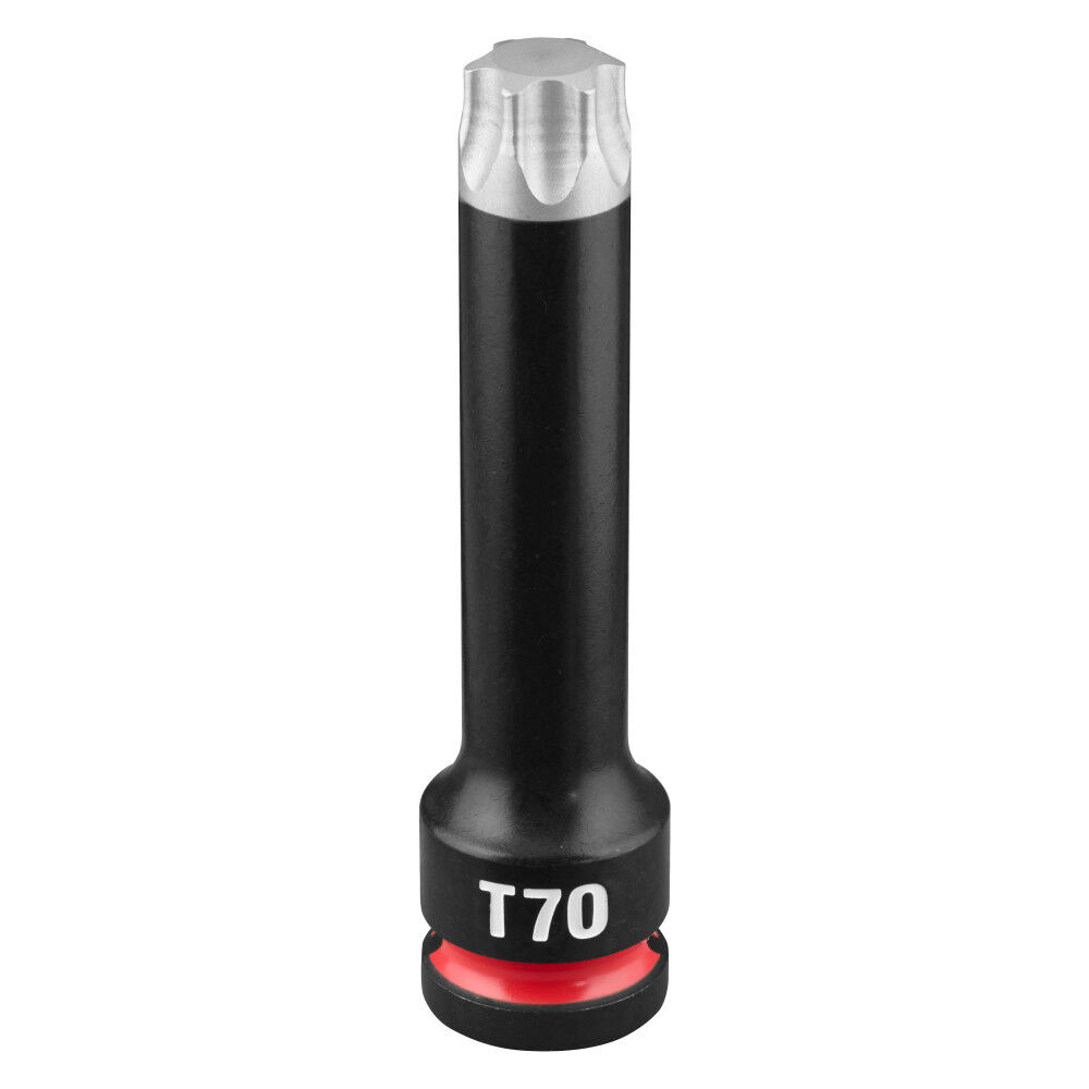 Milwaukee SHOCKWAVE Impact Duty 1/2 Inch Drive 4 Inch Torx T70 Bit Socket - 49-66-7371