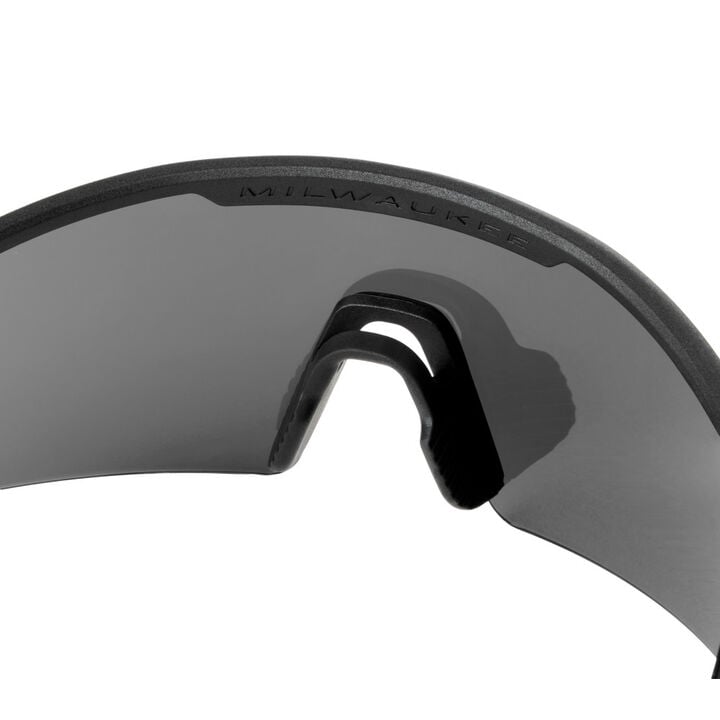 Milwaukee Polarized Wrap Around Safety Glasses - Silver Mirrored Dual Coat Lenses, large image number 2