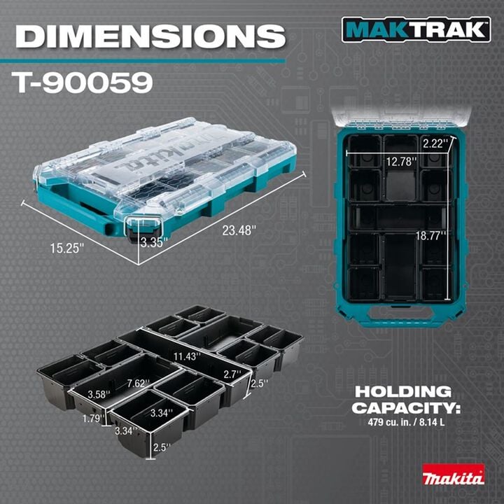 Makita MAKTRAK Low-Profile Medium Organizer, large image number 2