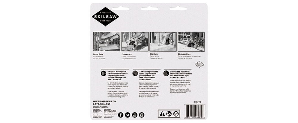 SKILSAW 7-1/4In X 40T FRAMING SAW BLADE, large image number 2