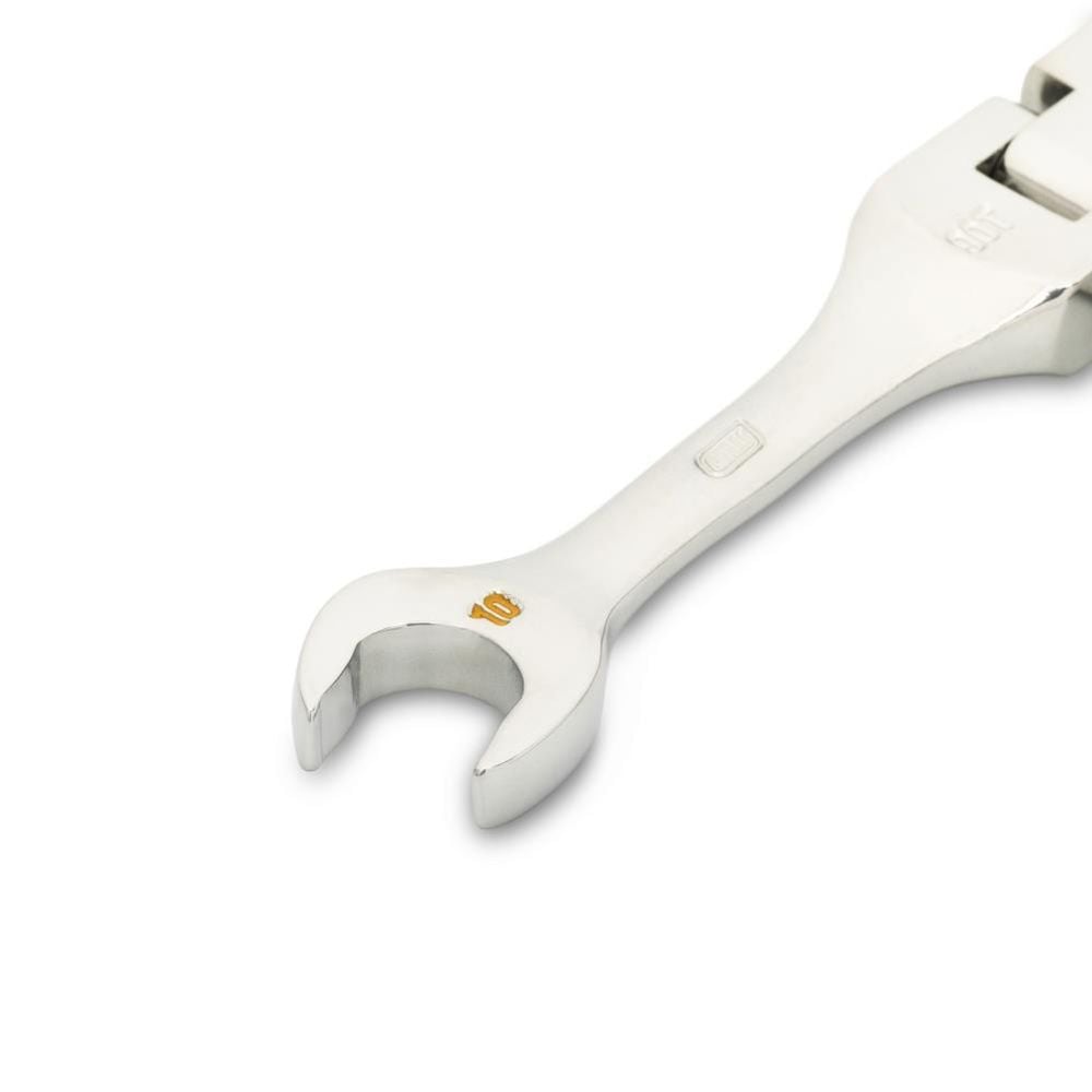 GEARWRENCH 10mm 90-Tooth 12 Point Stubby Flex Combination Ratcheting Wrench, large image number 3