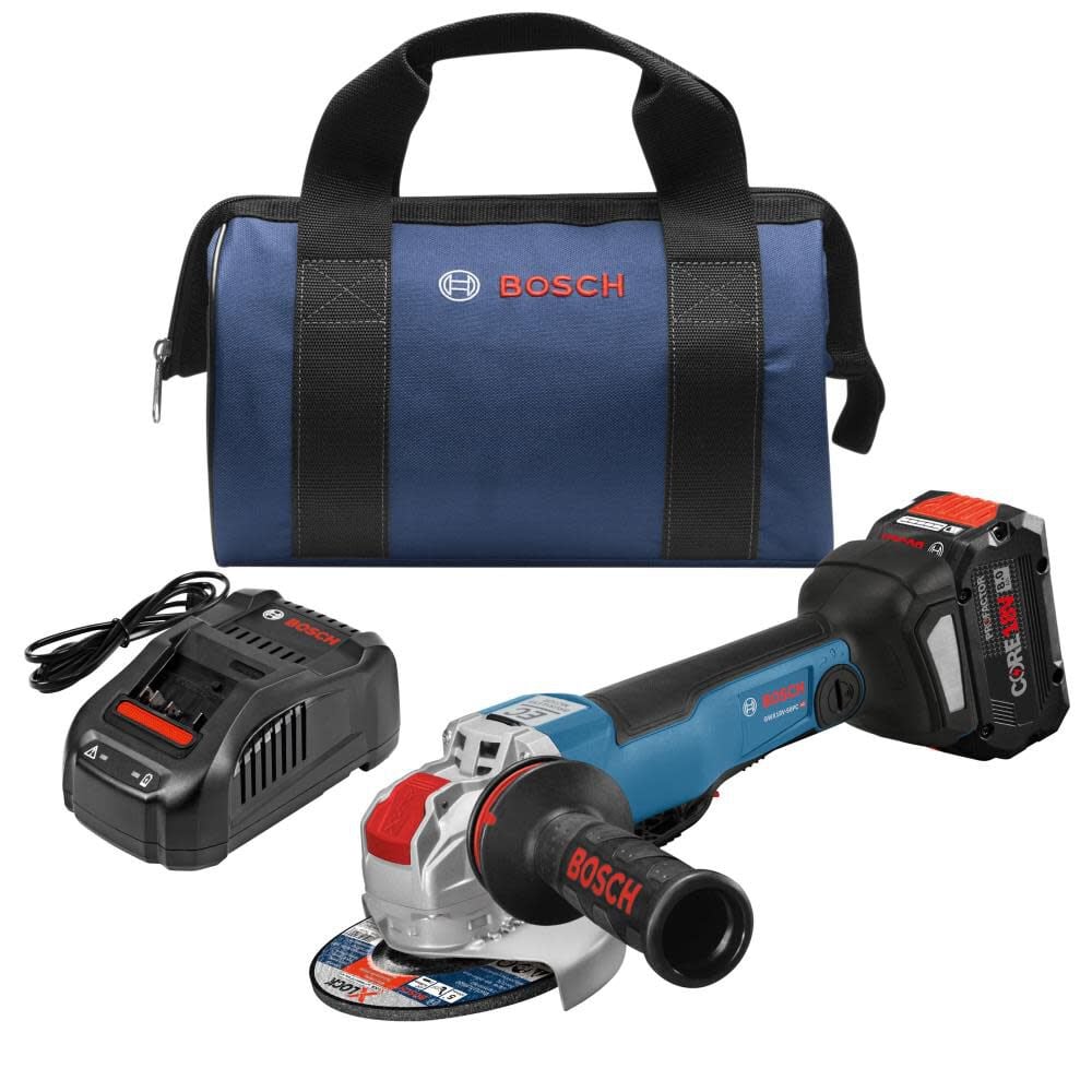 Bosch 18V X-LOCK 4 1/2in 5in Angle Grinder CORE18V Kit – GWX18V-50PCB14