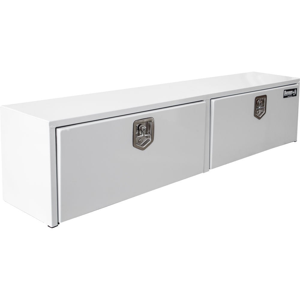 Buyers Products Company 16x13x88 Inch White Steel Topsider Truck Box, large image number 2