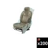 Johndow Economy Clear Plastic Seat Cover Roll 31-1/2 x 52 Inch 200 Pieces, small image number 1