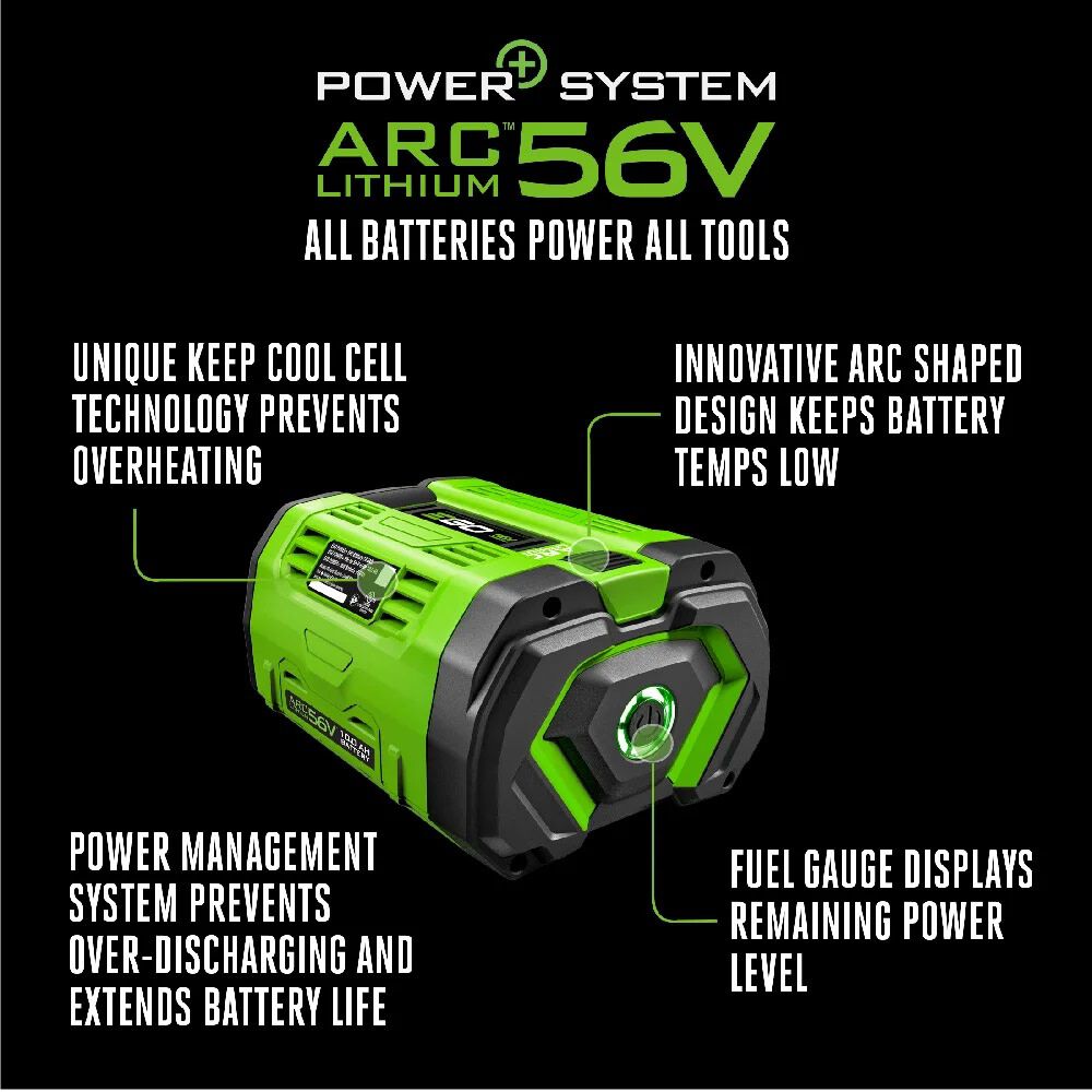 EGO POWER+ 56V 10Ah Lithium Ion Power Tool Battery Pack with Fuel Indicator (4 Pack), large image number 8