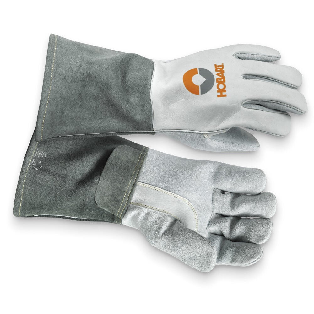 Hobart Stick Welding Gloves, Gray, Medium, large image number 1