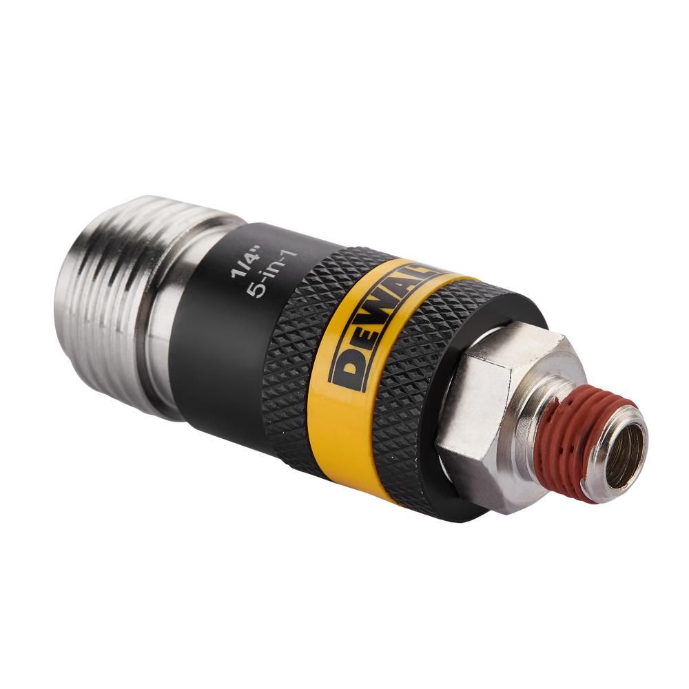 DEWALT 1/4 Inch MNPT 5-in-1 Safety Exhaust Coupler, large image number 3