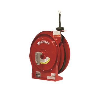Reelcraft Series L5700 50 Ft. Spring Retractable Flying Lead Cord Reel Steel